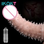 IKOKY Thorn Penis Sleeve Cock Rings Sex Toys for Men Reusable Condom Strapon Male Enlargement Product Adults Couples Erotic Shop