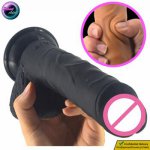 FAAK 21.5cm Thick Dildo Soft Silicone Skin Feel Realistic Penis Adult Sex Toys for Women Lesbian Gay Vagina Prostate Masturbator