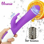 Rabbit Vibrator Telescopic Vibration Rotation G Spot Dildo Vibrator Female Masturbation Sex Toys for Woman Erotica and Sex