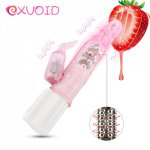 EXVOID Rotating Beads Penis Vibrator Sex Toys For Women Multi-speed Realistic Dildo Rabbit Vibrator Clitoris Stimulate