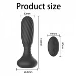 10 Frequency Vibration Remote Control Anal Plug Rotatable Anal Beads Anal Vibrator Prostate Massager Adults Sex Toys for Couples