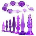 Colorful Silicone Anal Plug Beads Jelly Toys Skin Feeling Dildo Adult Sex Toys for Men Butt Plug Sex Product Sex Toys for Women