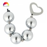 Stainless Steel Anal Beads Plugs Metal Vaginal Balls Butt Beads Sex Toys for Men Women Vaginal Balls Anal Stimulator Butt Beads