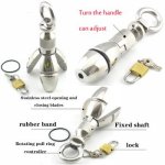 Heavy Stainless Steel Anal Plug With Lock，Openable Big Butt Plug Anal Dilator Male And Female Chastity Device BDSM Anal Sex Toy