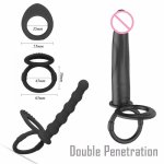Double Penetration Realistic Dildos Lesbian Vaginal Anal Plug Flexible Soft Jelly Penis For Women Dildos Sex Toys Horse Dildo