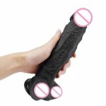 Silicone Black Bend Huge Dildo Realistic Penis Massager Big Suction Cup Sex Toys  for Women Masturbation Silicone Anal Dildo