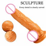 Ins, Thick Big Dildo Suction Cup Realistic Penis Sex Toys For Women Artificial Diildos G Spot Vagina Stimulation Clear Veins Big Dick