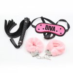 3 Pcs Under Bed Bondage Set Handcuffs Whip Eye Mask Kit Couples Slave Flirt Adult Toys For Adults Bdsm Sex Bondage Set Sex Toys