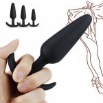 Handheld Anal Plug Soft Silicone Sex Toy Unique Butt Plug Prostate Massage Female Masturbator Male Stimulator Sex Toy for Couple