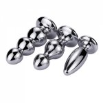 Metal Crystal Anal Plug Stainless Steel Anal Beads Dildo Prostate Massager Erotic Butt Plug Sex Toy For Adult Women Men Gay