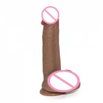 Simulation dildo double layer silicone soft dildo big suction anus G-spot passion adult sex products masturbation stick