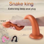 New long anal plug snake dildo huge butt plug with suction cup anus backyard masturbator erotic adult sex toys for woman gay men