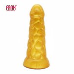 FAAK Scaly surface silicone hat shape big anal plug gold anal dildos colorful butt plug  anus stimulate sex products for women