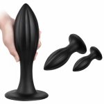 Cone Silicone Big Anal Plug with Suction Cup Prostate Anal Dilator Butt Plugs for Women Man Sex Mastubation Anal Sex Products