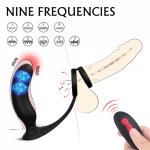 9 Vibration Mode Wireless Remote Control Anal prostate massager Vibrators Rechargeable G-spot Silicone adult Sex Toys For Men