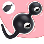 Erotic Toy Anus Expander Inflatable Butt Plug Anal Beads With Rings Man Prostate Massager Male Deep Anus Expandable Plug Sex Toy