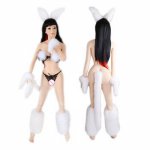 Fox, 4Pcs White Fox Tail Anal Dildo Vibrator Handcuffs Ankle Cuffs Butt Ass Plug For Women BDSM Slave Fetish Cosplay Sextoys Sex Toys