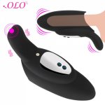 OLO Sex Toys for Men Penis Pump Vibrator Delay Lasting Trainer 10 Speeds Penis Testicles Double Vibrating Massager