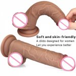 GaGu Soft Dildo Realistic Suction Cup with Lubricant Penis Lesbian Strapon Faloimitator Dick Huge Silicone Dildos For Women Gay
