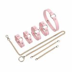 Bondage Set Slave Leather Women Erotic Handcuffs Adult Game BDSM Kits Collar Ankle Cuff Restraints Flirting Sex Toys For Couples