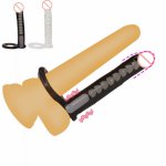 Double Penetration Spine Support Dildo Vibrator Sex Toys Strap On Penis Wearable Elastic Vagina Anus Butt Plug Male Masturbator