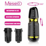 Meselo Electric Vibrations Rotating Sucking Automatic Piston Male Masturbator Cup Artificial Vagina Real Pussy Sex Toys For Men