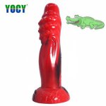 YOCY g-spot massager animal dildo silicone soft suction cup dildos red black dildo bumpy little pump adult toys butt plug