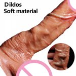 Liquid Silicone Realistic Dildo Skin Feeling Soft Penis Suction Fake Dick Females Masturbation Sex Tools For Women Consolador