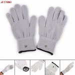 1 Pair Electrode Gloves Electrical Shock Fiber Therapy Massage, Electro Shock Gloves Electricity Conductive Gloves Sex Toys