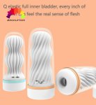 Manual Vacuum Sucking Masturbator Cup For Man Silicone Realistic Vagina Soft Pussy Blowjob Oral Simulation Masturbator Sex Toys