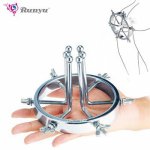 Metal Anal Spreader Vaginal Dilator Clamp /Vaginal Speculum Mirror Adjustable Size Anal Plug Adult Sex Toys For Women Men Couple