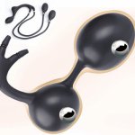 Huge Anal Plug Big Dildo Inflatable Butt Beads Sex Toys for Men Women Gay Prostate Massage Silicone Anus Dilator with Metal Ball