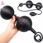 Anal Plug Inflatable Butt Beads Gay Expandable Large Dildo Pump Prostate Massage Sex Toys for Women Men Silicone Anus Dilator