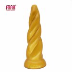 FAAK golden twist anal plug silicone male female masturbator vagina stimulate sex toys shop big dong dildo  2020 new color