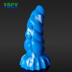 YOCY Large Anal Sex Toy For Men Women Liqued Silicone Butt Plug Aniamal Monster Beads Fantasy Dildo  With Suction Cup