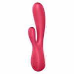 Wibrator króliczek z aplikacją - satisfyer mono flex vibrator   czerwony