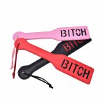 1Pcs Submissive Slave Kinky Fetish BDSM Whip Torture Gear Bitch Black Red Pink BlTCH SM Flog Spank Paddle Beat Sexy Toy