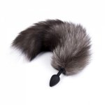 Smooth Touch Silicone Long Fox Tail Plug Prostate Massager Anal Plug Insert Stopper Homosexual Animal Tail Adult Games Sex Shop