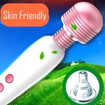 Wireless Dildos AV Vibrator Magic Wand for Women Clitoris Stimulator USB Rechargeable Massager Sex Toys for Muscle Adults