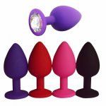 100%Silicone Butt Plug Anal Plugs Unisex Sex Stopper 3 Different Size Adult Toys for Men/Women Anal Trainer For Couples SM