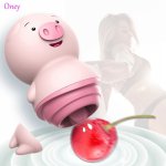 Oney Licking Female Masturbator Soft Cute Pig Tongue Toys Mini G-spot Erotic Vibrator Clitoris Stimulator Sex Toys for Woman