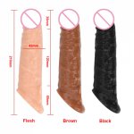 Penis Extender Enlargement Sex Toys For Men Male Reusable Condom Cock Sleeve Enlarger Strapon Machine Couple Toos Erotic Shop