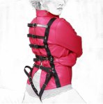 PU Leather Harness Jacket for Women BDSM Restraint Body Harness Fetish Cosplay BDSM Bondage Gear couple sex toys