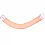 18 inch / 46 cm long dildo lesbian reality double big penis sex toy for female vagina anal butt flexible reality dildo