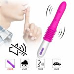 Automatic Telescopic Dildo Vibrator Toy Vaginal G-Spot Vibration AV Wand Massager Stimulation Female Masturbator Sex Machine