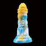 2021 New Black and White Colorful Liquid silicone Animal  Dildo Bud Fake Penis Sex Toys For Women Female Masturbate Adult Games
