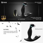 360 Prostate Massager Rotating Anal butt Vibrator Silicone Male Butt Plug Anus Vibrating Sex Toy for Men G-Spot Stimulation