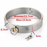 Hi-Q Stainless Steel Collar Neck Fetish Slave Handcuffs Ankle Cuffs Restraint Manacle SM Chastity Device Adult Games Sex Toys