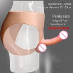 Silicone Realistic Anal Dildo with Scrotal Female Wear Penis Pants Soft Strapon Cock Sex Toys Women Lesbian Masturbation