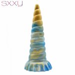 SXXY Spiral Butt Plug Ribbed Anal Sex Toys Suction Cup Fantasy Silicone Dildo Colorful Anus Massage Penis Sodomy Orgasm Shop